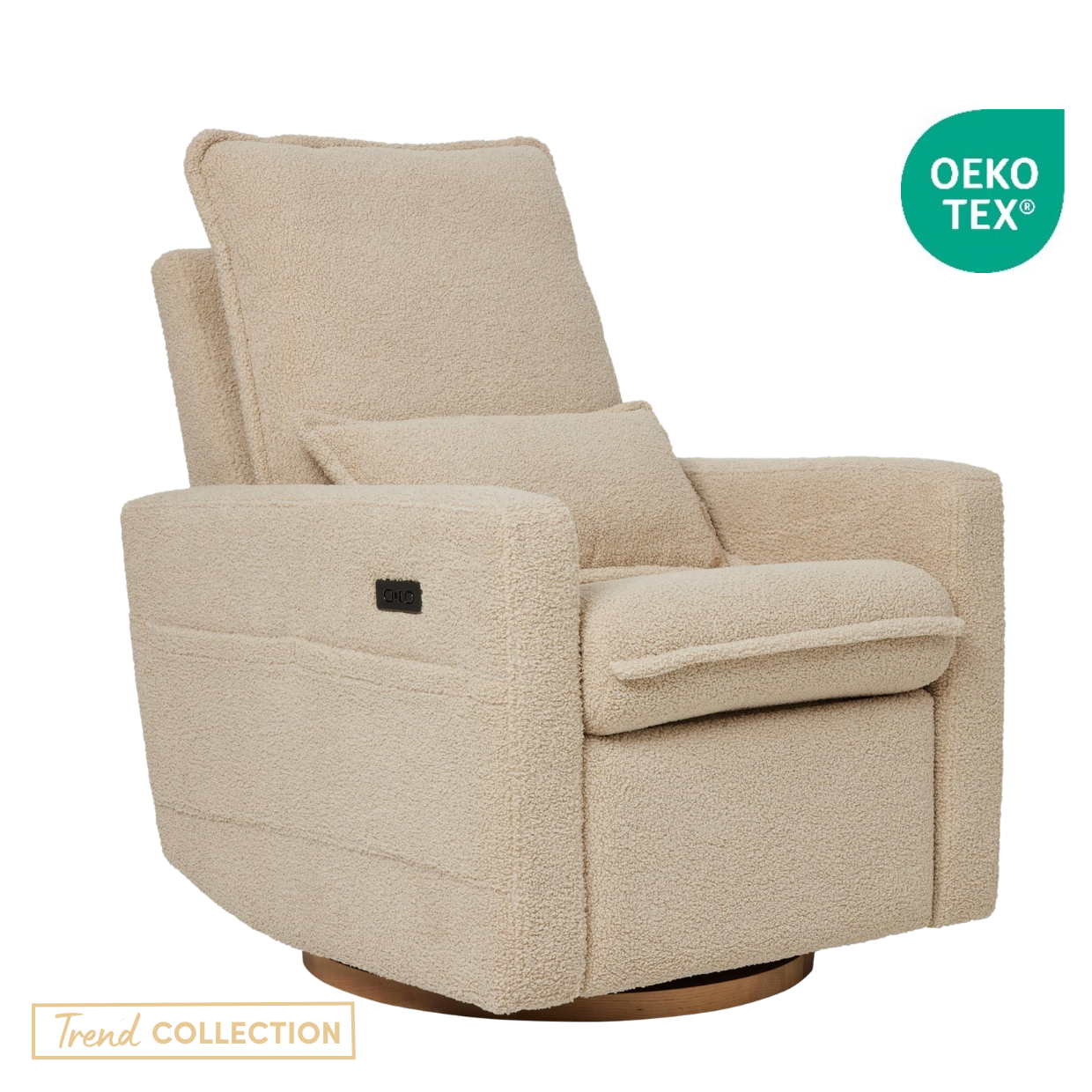 Frankie Taupe Teddy Electric Recliner Glider Nursery Chair IL Tutto iL Tutto