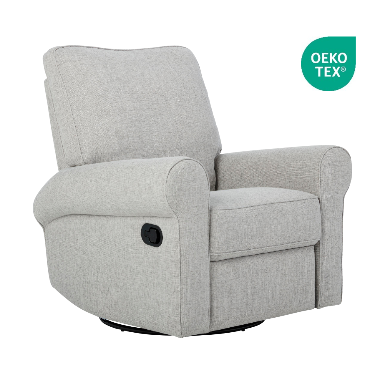 Billie Recliner Glider Nursery Chair in Pure Grey iL Tutto