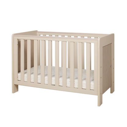 Alba Mini Cot Set with Chelsea in Mushroom & Golden Oak