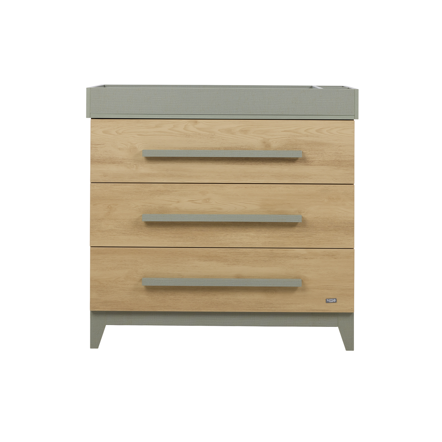 Kuba Cot Set with Chelsea in Sage Weave & Golden Oak