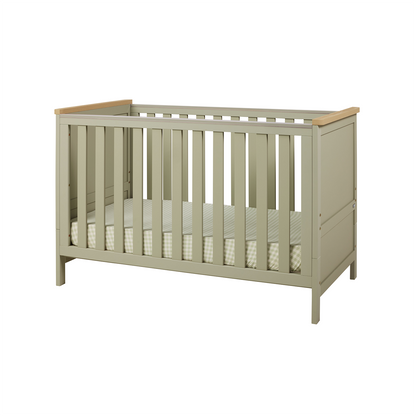 Misha Cot Set with Chelsea in Sage & Golden Oak