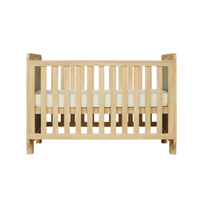 Kuba Cot in Sage Weave & Golden Oak