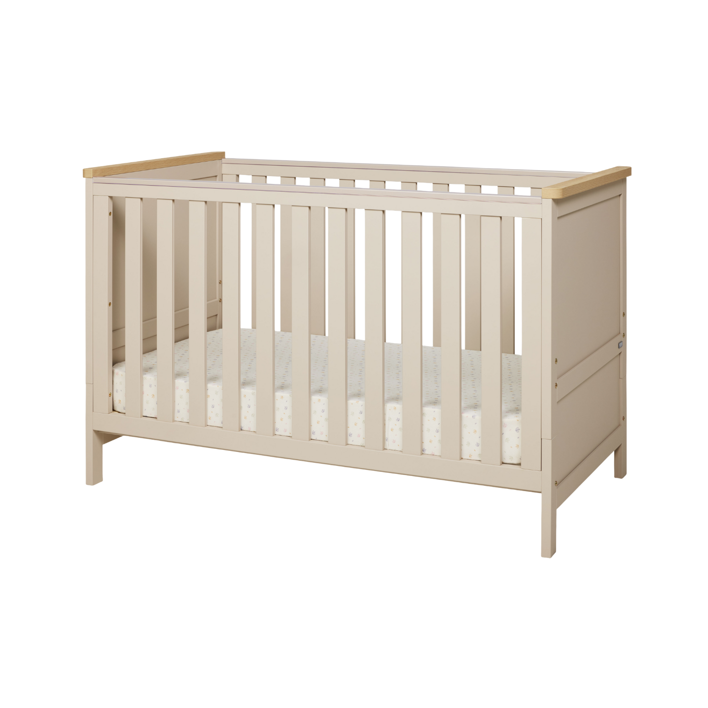 Misha Cot in Mushroom & Golden Oak