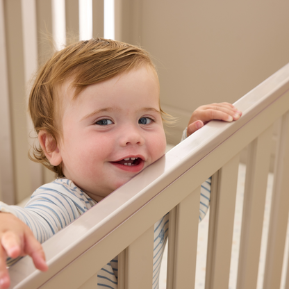 Misha Cot in Mushroom & Golden Oak