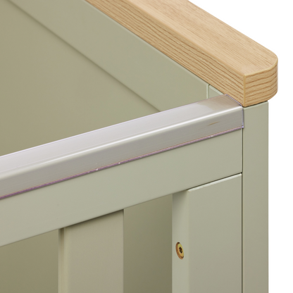 Misha Cot in Sage & Golden Oak