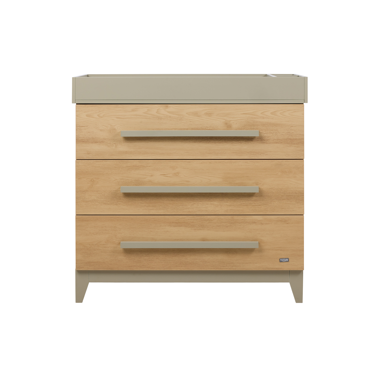 Misha Cot with Chest & Removable Changer in Sage & Golden Oak With Free Cot Mattress