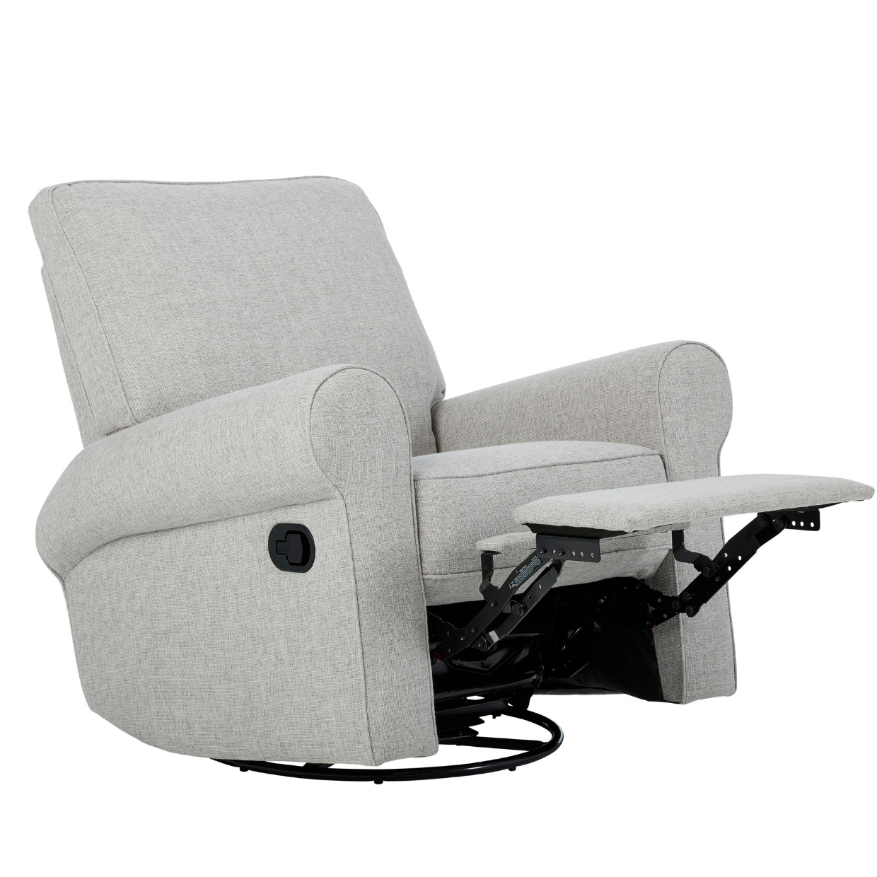 Billie Recliner Glider Nursery Chair in Pure Grey